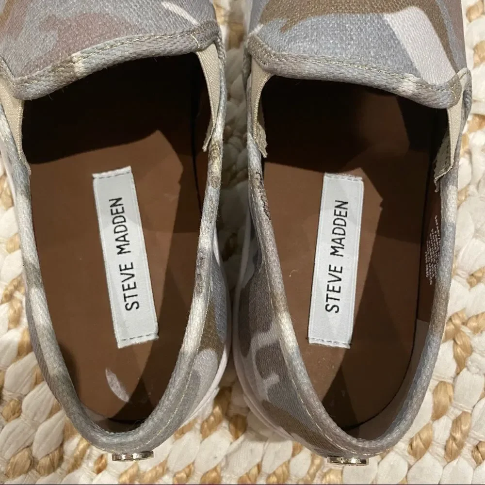 Steve Madden Camo Slip On Sneakers